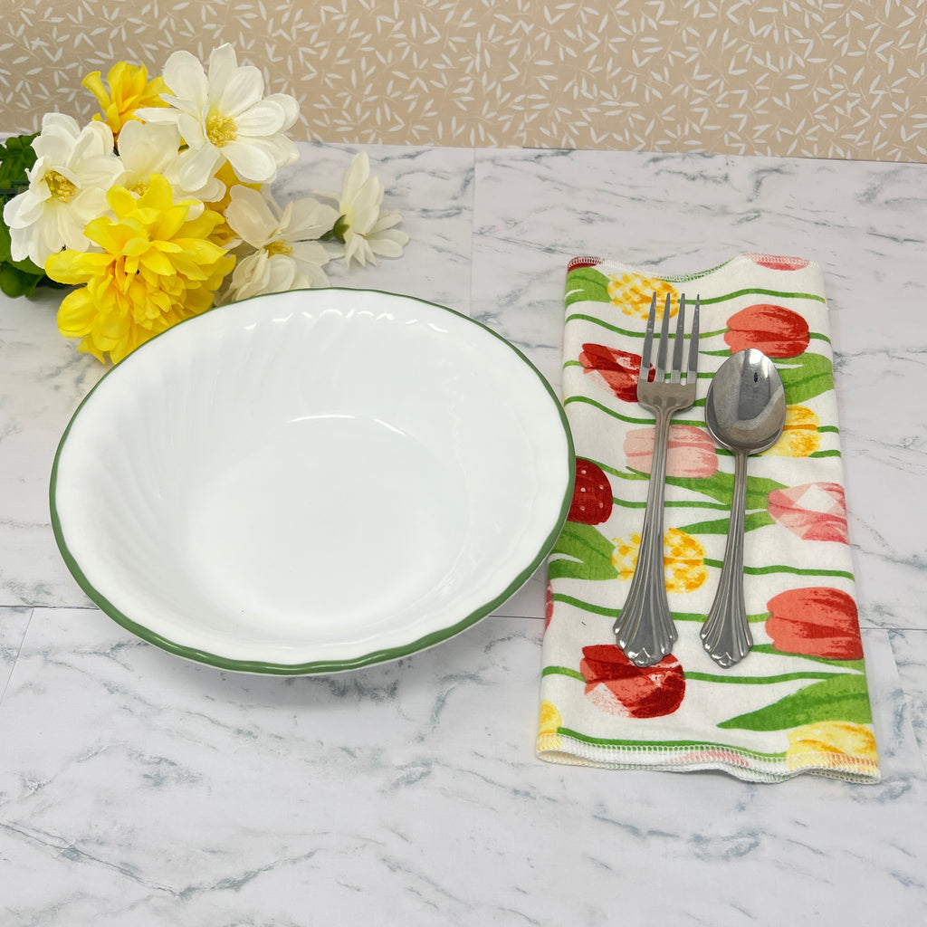 Eco-Friendly Reusable unPaper Towels  -Sustainable living/ Pack of 6 Cloths - Tulips