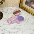 Reusable Eye Makeup Removal Pads, Eco Friendly and Soft and Gentle Flannel on Both Sides, Purple Geo Flowers (Market)