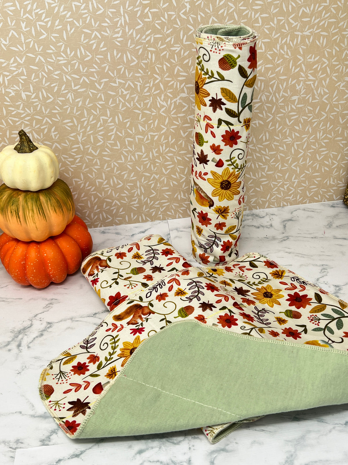 *New*  - 2ply "UnPaper" towel  - Fall print -  Eco Friendly Reusable