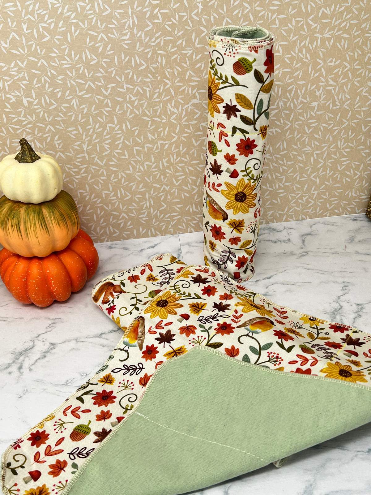 *New*  - 2ply "UnPaper" towel  - Fall print -  Eco Friendly Reusable