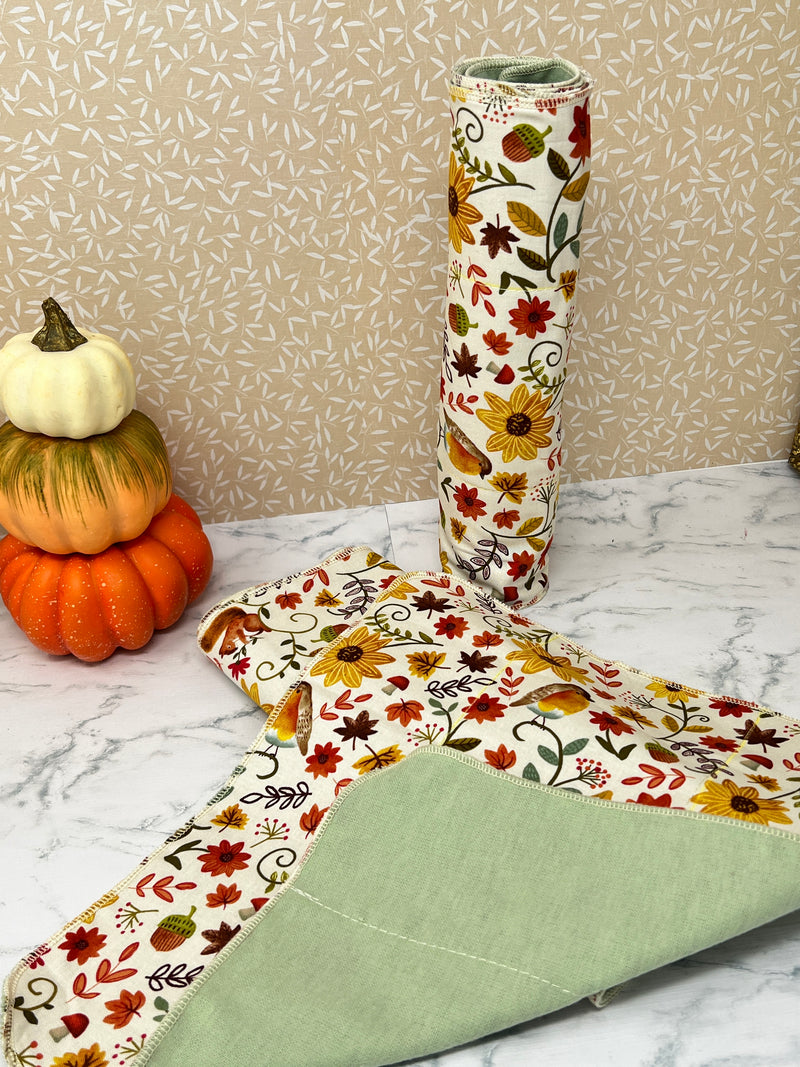*New*  - 2ply "UnPaper" towel  - Fall print -  Eco Friendly Reusable