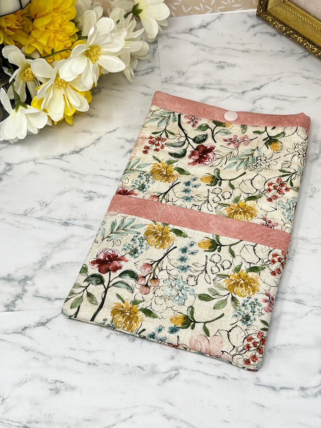 Floral Watercolor,  Quilted E-reader Sleeve