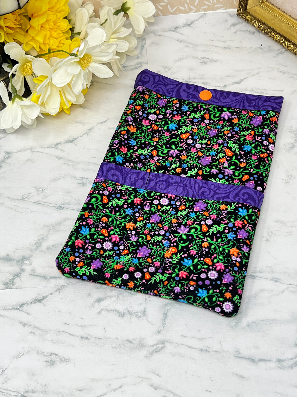 Vivid Floral -  Quilted E-reader Sleeve