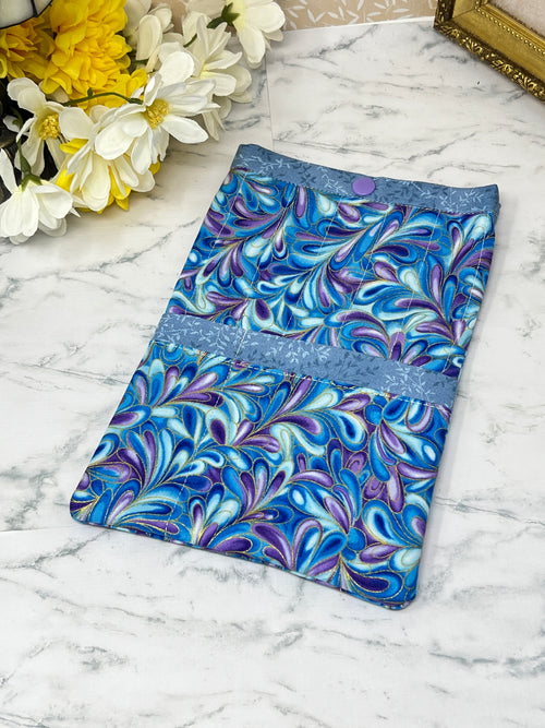 Blue Splash,  Quilted E-reader Sleeve