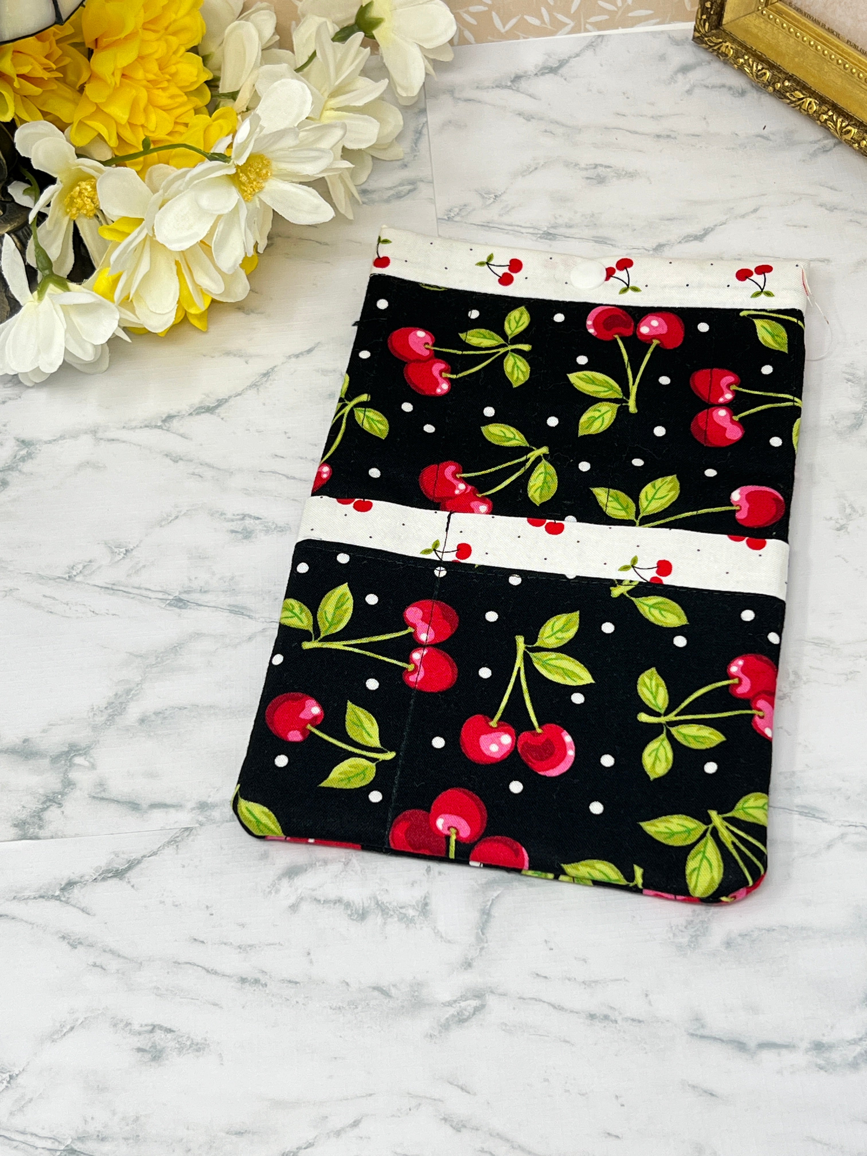 Cherries Galore - Quilted E-Reader Sleeve