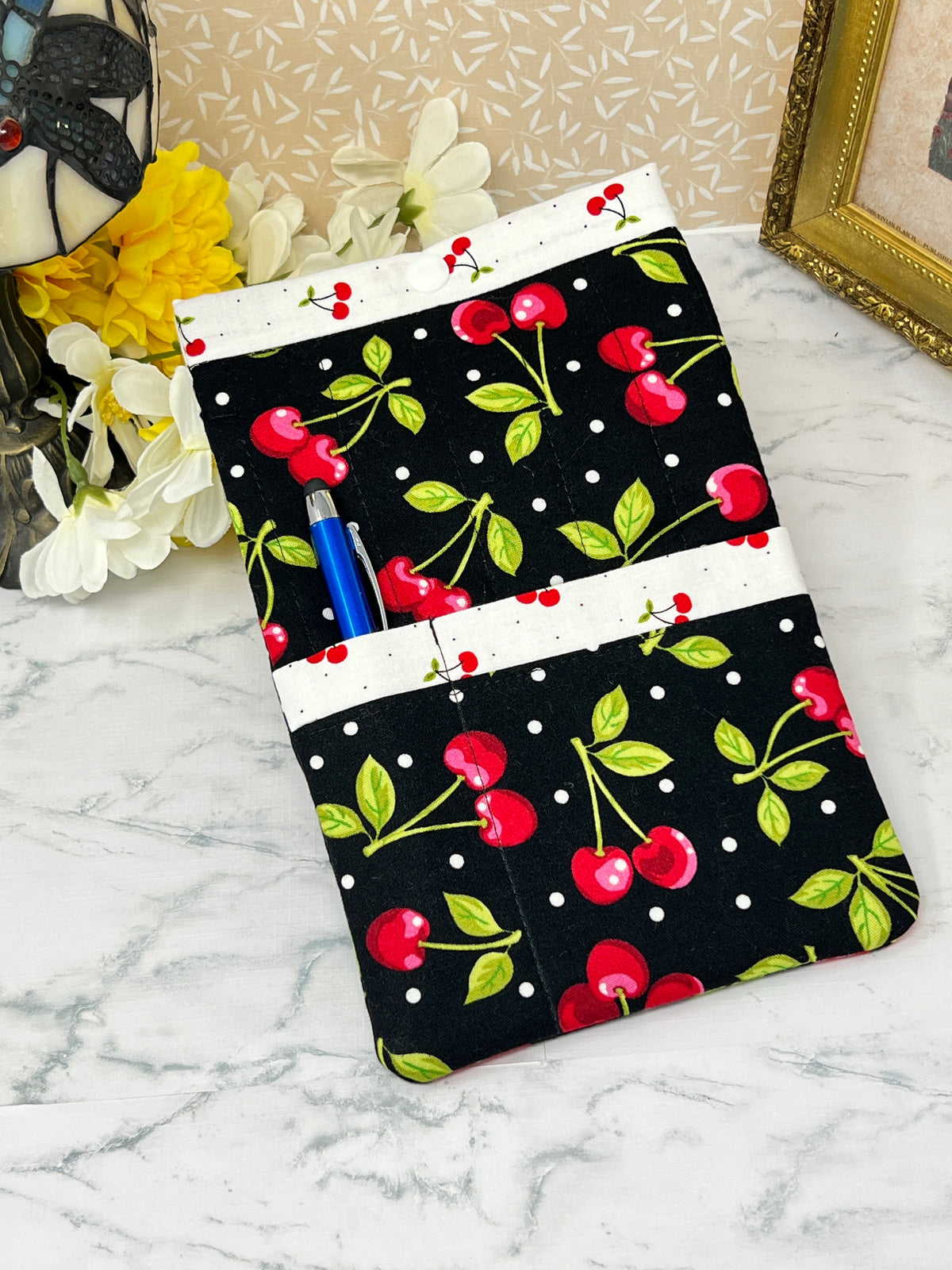 Cherries Galore - Quilted E-Reader Sleeve
