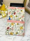 Floral Watercolor,  Quilted E-reader Sleeve