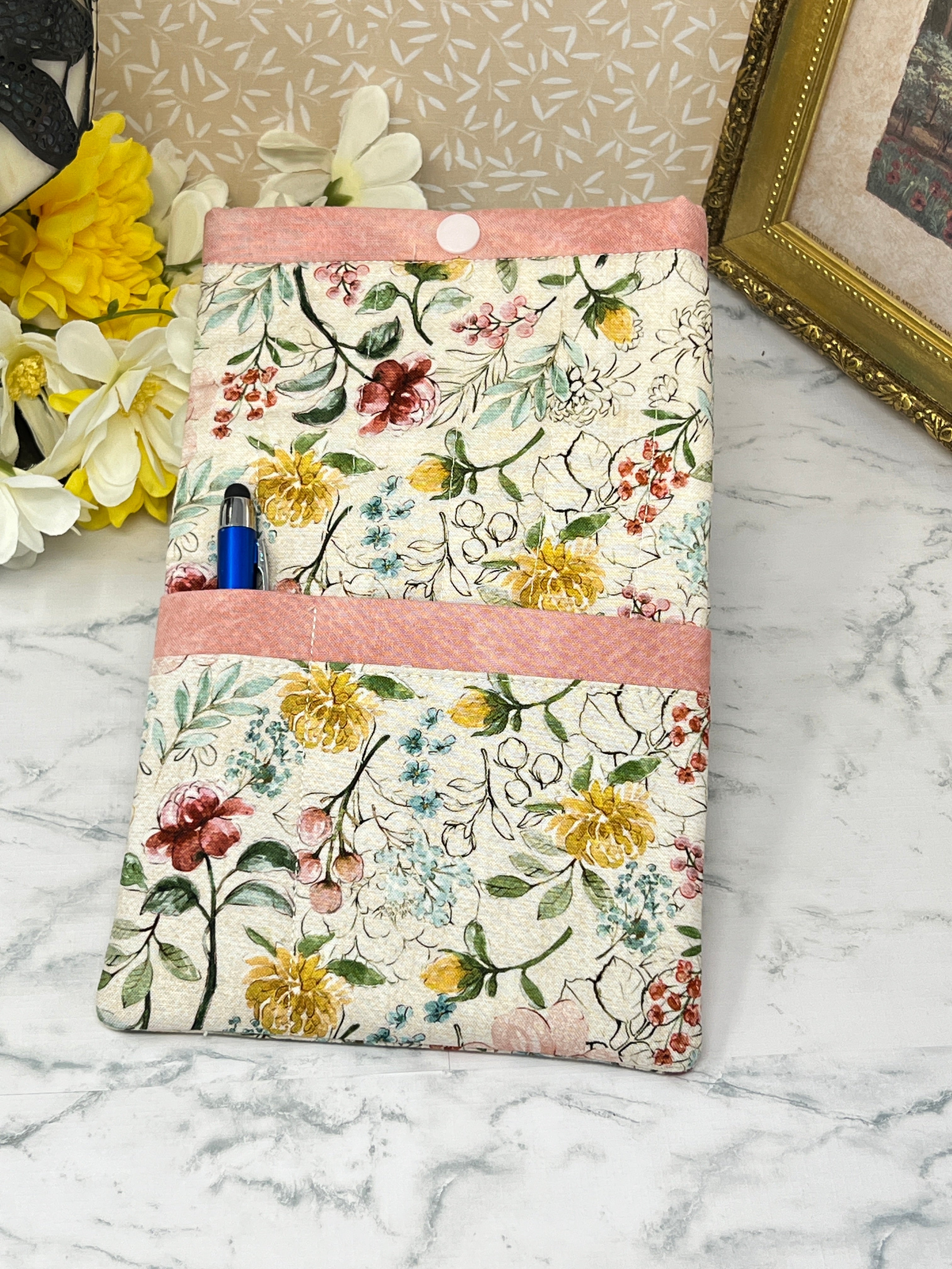 Floral Watercolor,  Quilted E-reader Sleeve