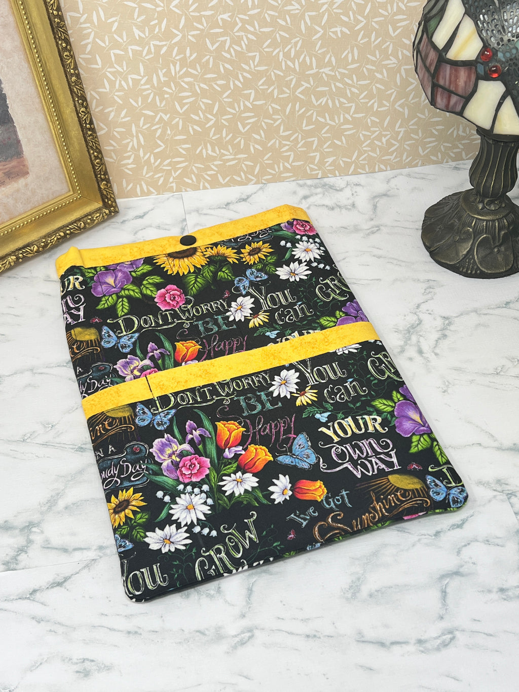 Flowers andPositivity - Quilted Tablet Sleeve
