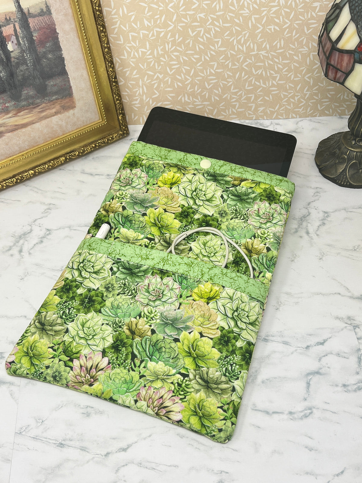 Succulant Floral - Quilted Tablet Sleeve
