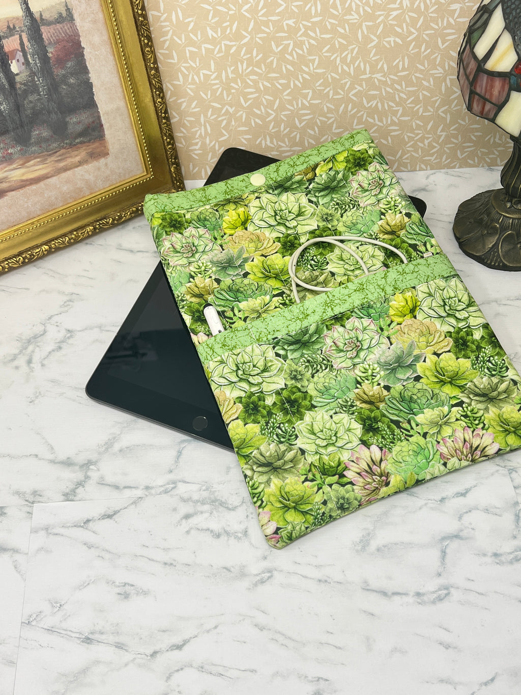 Succulant Floral - Quilted Tablet Sleeve