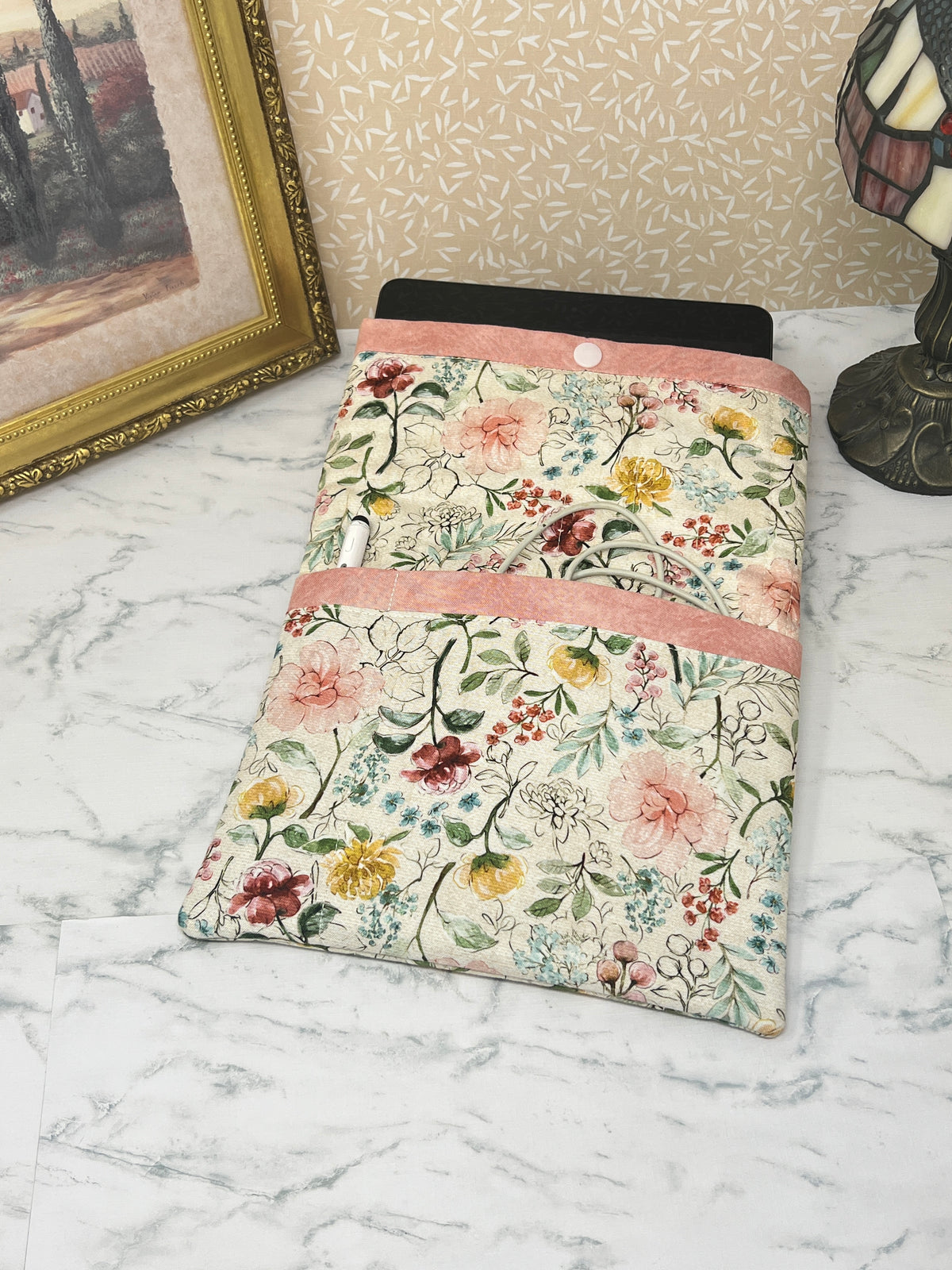 Watercolor Floral - Quilted Tablet Sleeve