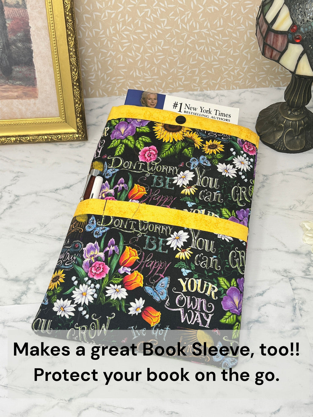 Flowers andPositivity - Quilted Tablet Sleeve