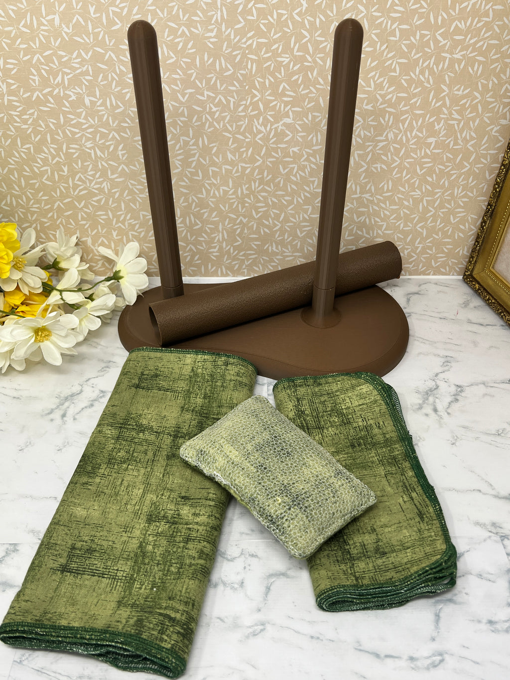 Green with Brown - Transition Bundle for Reusable Towels and Napkins