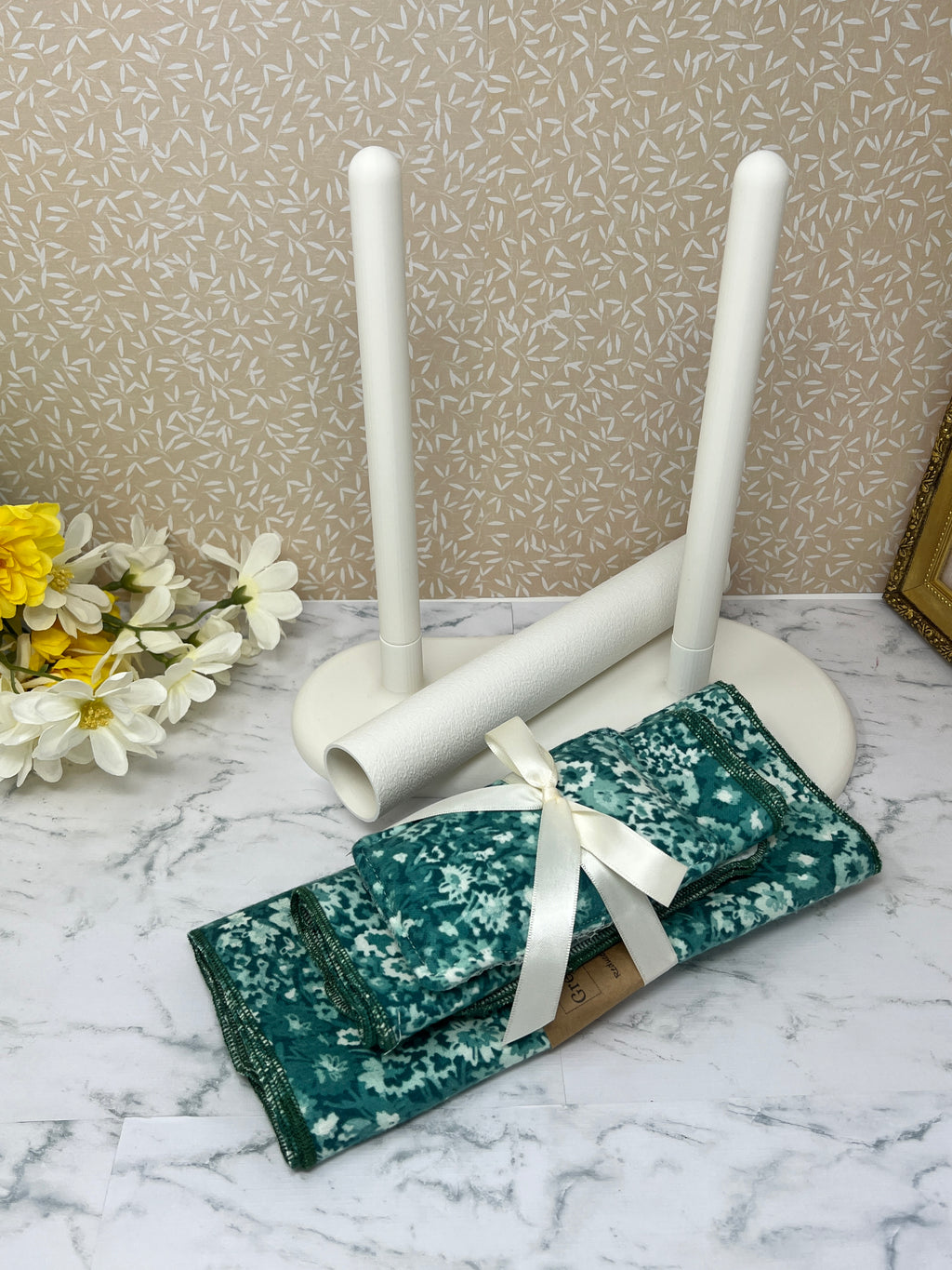Green with White - Transition Bundle for Reusable Towels and Napkins