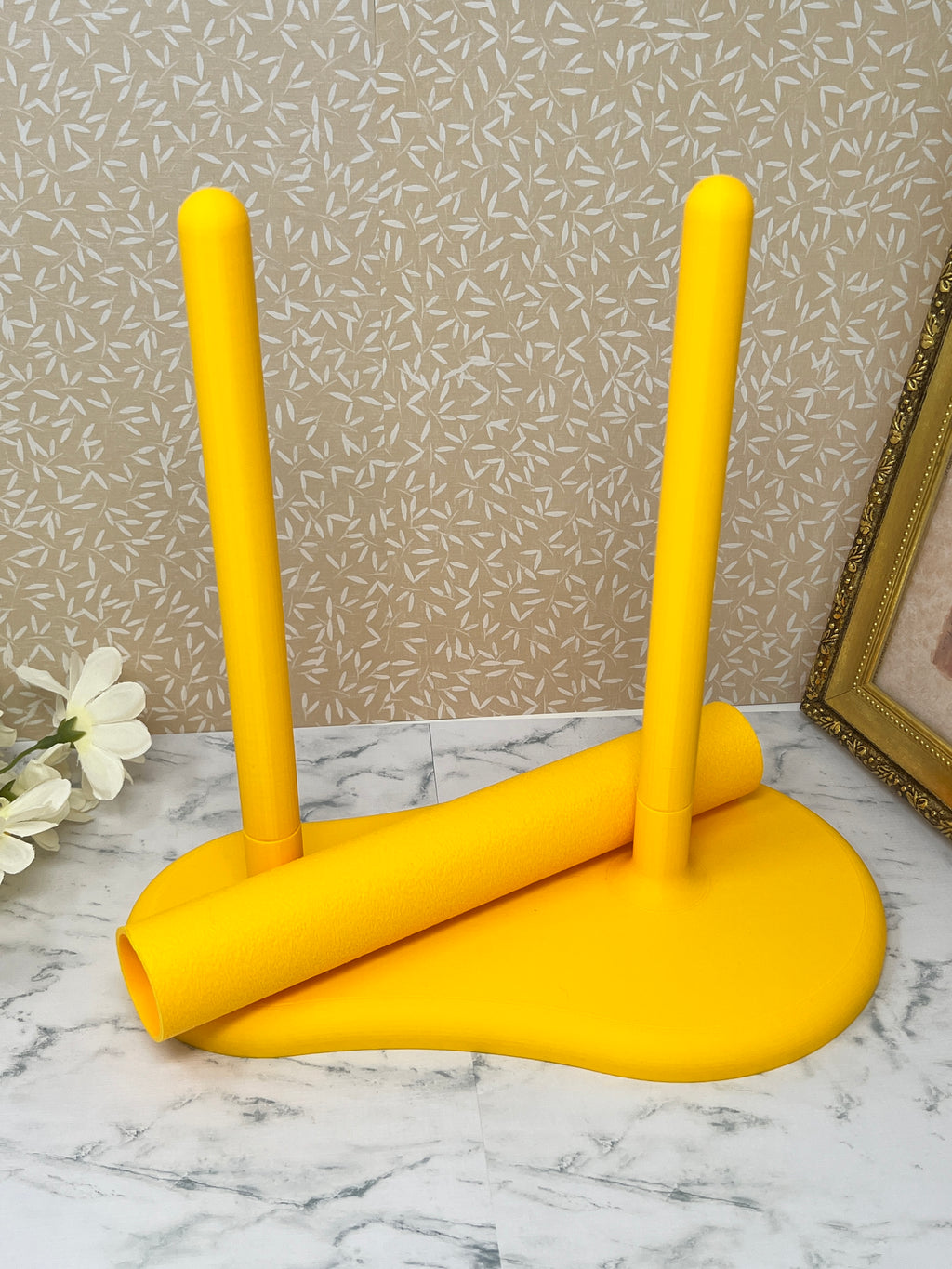 Yellow -  Dual Kitchen Towel Holder with Tube