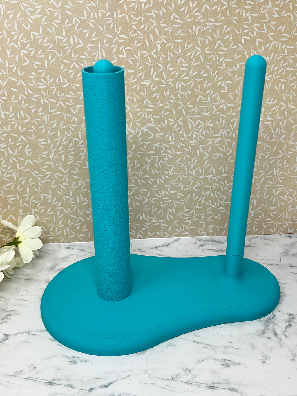Turquoise - Dual Kitchen Towel Holder - for Paper and "Un"Paper Towels (Copy)