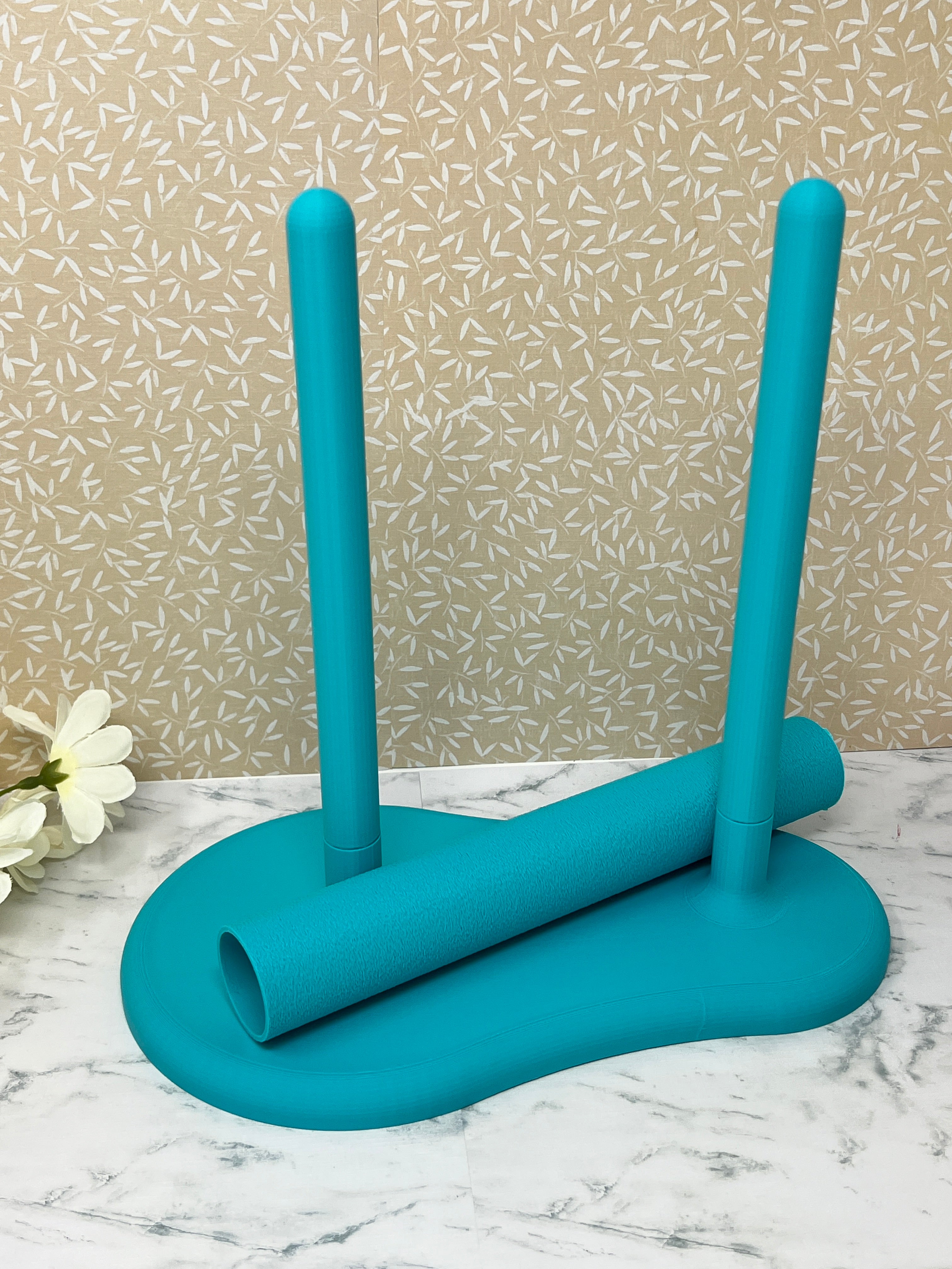 Turquoise- Dual Kitchen Towel Holder with Tube