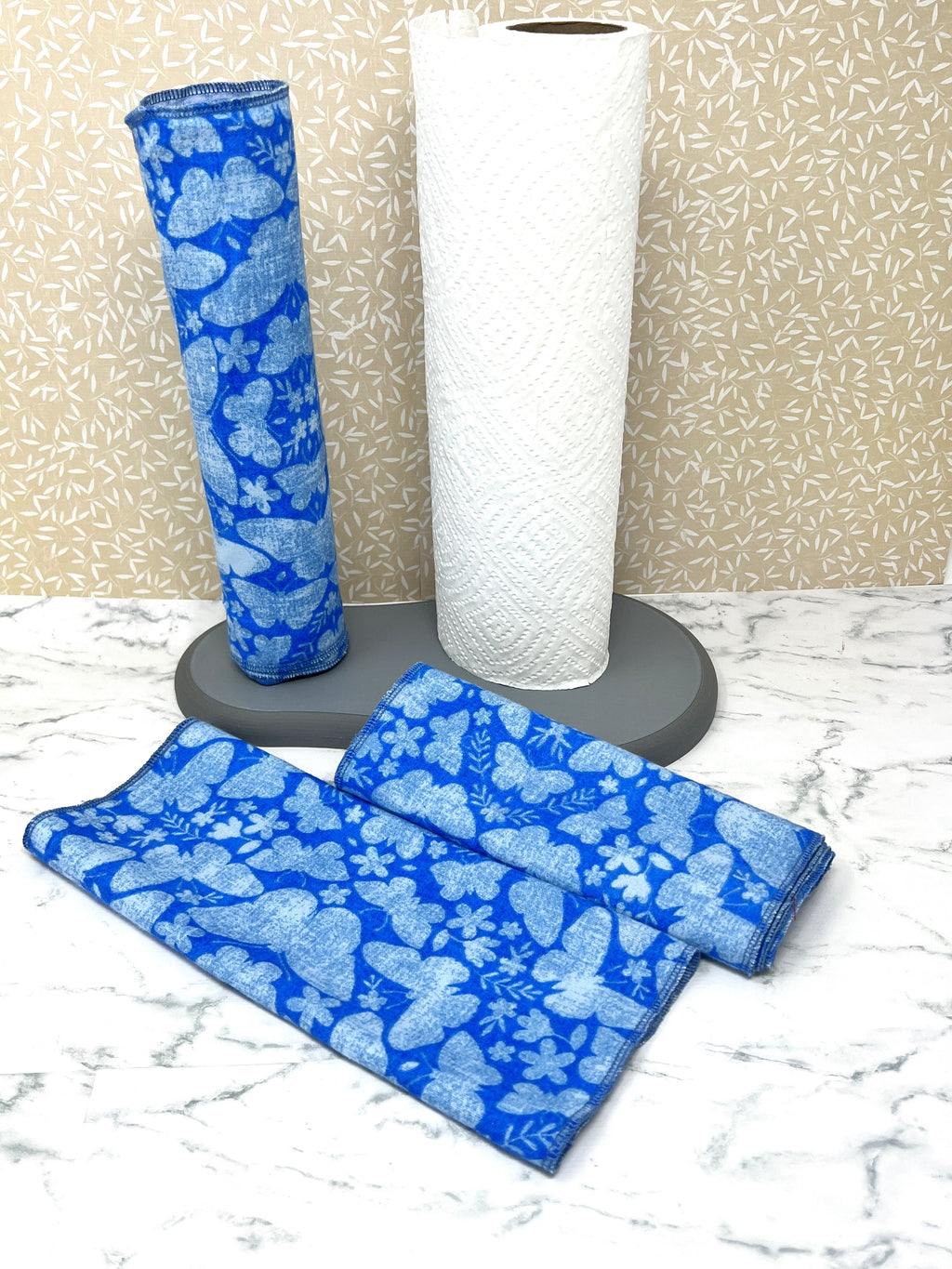 Blue Butterflies -Eco-Friendly Reusable unPaper Towels