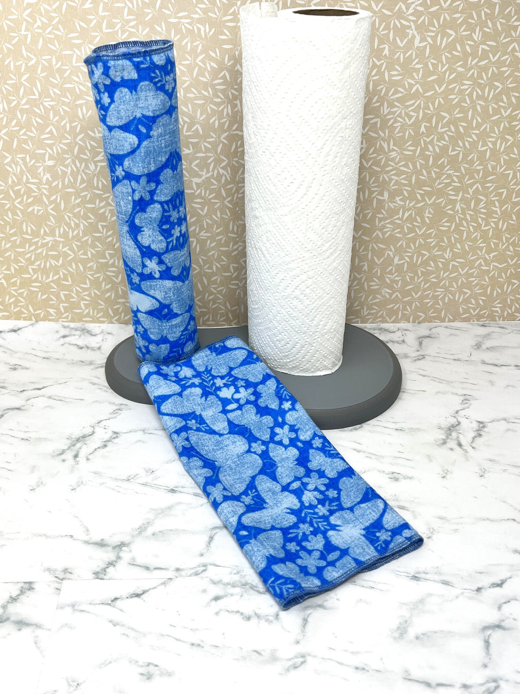 Blue Butterflies -Eco-Friendly Reusable unPaper Towels