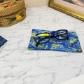 Padded Glasses Sleeve,  Fabric Eyewear Case, Starry Nights ,Easy Flex Band Top Closure